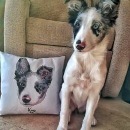 Personalized Pet Portrait Pillow Custom Dog Cushion, Lover Gift - thumbnail 3