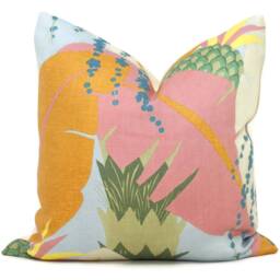 Schumacher Tropical Pineapple Pillow Cover Ananas Linen Accent - thumbnail 2