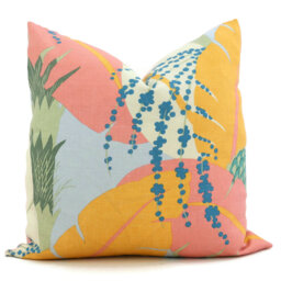 Schumacher Tropical Pineapple Pillow Cover Ananas Linen Accent - thumbnail 1