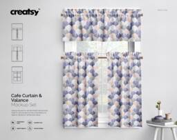 Valance & Cafe Curtains Mockup Set, Curtain