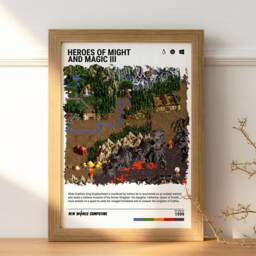 Homm3 - 1999 Poster - Heroes Of Might & Magic 3 Video Game Wall Art Print Gaming Gift A5-A4-A3-A2-A1 Unframed Canvas For Frame - thumbnail 2