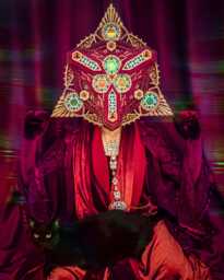 Layered Laser Cut Trinity Mask Festival Fashion Sacred Geometry God Headdress Goddess Triangle Costume Steampunk Burner Solar Wood Art