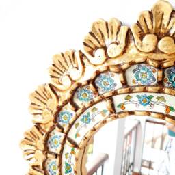 "Peruvian Mirrors ""Ivory Shell 40cm" - thumbnail 2