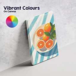 Modern Citrus Orange Still Life Illustration Canvas Wall Art Print Decor Picture Ready To Hang - thumbnail 4