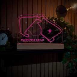 Silverstone Circuit Led Night Light, British F1, F1 Gifts, Gifts For Him, Her, Lights, Bedroom Light - thumbnail 3