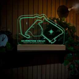 Silverstone Circuit Led Night Light, British F1, F1 Gifts, Gifts For Him, Her, Lights, Bedroom Light