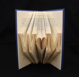W Heart M 2 Letters With Symbol Wedding Anniversary Gift Folded-Book Art Sculpture - thumbnail 1