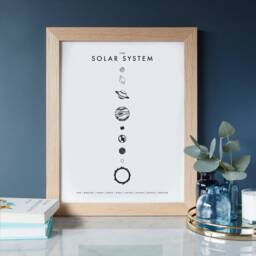 The Planetary Solar System Illustration Print. Home Wall Decor Space Handmade Made To Order Art - thumbnail 3