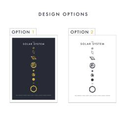 The Planetary Solar System Illustration Print. Home Wall Decor Space Handmade Made To Order Art - thumbnail 2
