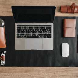 Custom Leather Desk Mat, Home Organization, Macbook Mouse Pad, Computer Table Men's Blotter, Protector - thumbnail 2