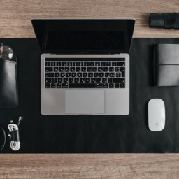 Custom Leather Desk Mat, Home Organization, Macbook Mouse Pad, Computer Table Men's Blotter, Protector - thumbnail 3