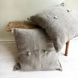 Rustic Throw Pillow Covers, Linen Shams Natural Sham Covers Linen Decorative Pillowcases Burlap Shams - thumbnail 4