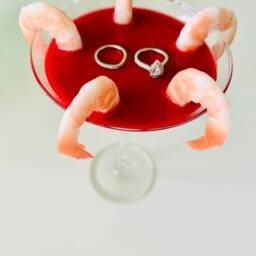 Shrimp Cocktail Ring Dish/Fake Food/Food Decor/Dopamine Decor/Pop Art/Shrimpmas/Kitschy/Funky Decortrinket Dish/Jewelry Dish - thumbnail 2