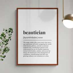 Beautician Funny Definition Job Work Gift Wall Art Print - thumbnail 2