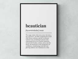 Beautician Funny Definition Job Work Gift Wall Art Print - thumbnail 1