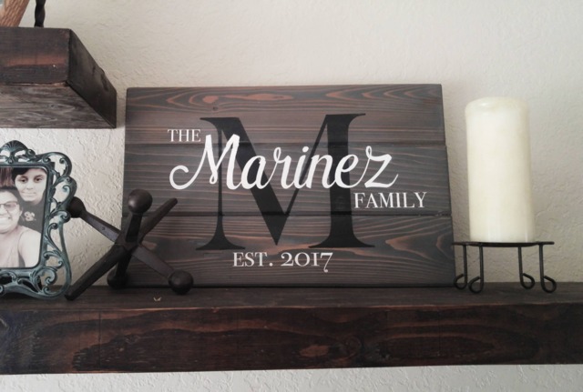 Family Established Custom Shiplap Sign - Last Name Personalized Wood Wall Art Rustic Modern Wedding/Anniversary Gift
