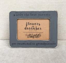 Personalized Grandparent Picture Frame Hand Stamped 4x6 Photo Frame - thumbnail 1