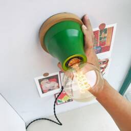Benjamin Ivory White Lamp For Home Office Desk Table - Plug-In Wall Sconce Industrial Modern Light Holiday Gift For Him, Her & Students - thumbnail 3