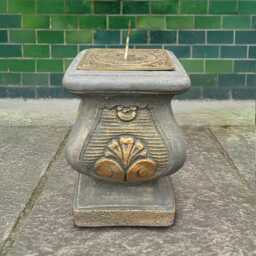 Massive Hourglass Sundial Statue Concrete Timepiece Sculpture Stone Decoration Cement Garden Ornament Sundial Lover Gift Yard Art