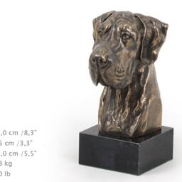 Great Dane - Uncropped, Dog Marble Statue, Limited Edition, Artdog. Made Of Cold Cast Bronze. Perfect Gift. Limited Edition - thumbnail 4