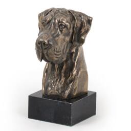 Great Dane - Uncropped, Dog Marble Statue, Limited Edition, Artdog. Made Of Cold Cast Bronze. Perfect Gift. Limited Edition - thumbnail 1