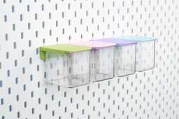 Clear Storage Drawer Box For Ikea Skadis Pegboard - Multi Color Cap Keyboard & Switch - thumbnail 1