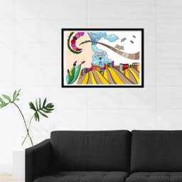 Wall Painting Landscape Book Dream Wall Decoration Trendy Interior A4 A3 - thumbnail 2