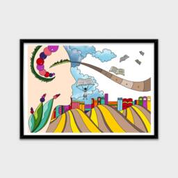Wall Painting Landscape Book Dream Wall Decoration Trendy Interior A4 A3 - thumbnail 1