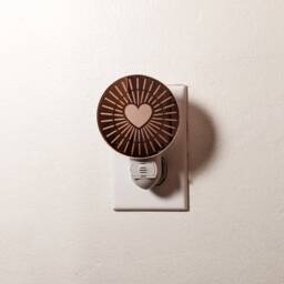 Heart Rays Rose Gold Mirrored Acrylic Night Light - thumbnail 2