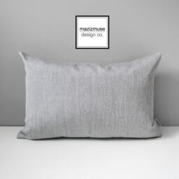 Silver Grey Sunbrella?? Outdoor Pillow Cover, Granite Gray Cushions For Garden Patio & Pool Seating - thumbnail 4