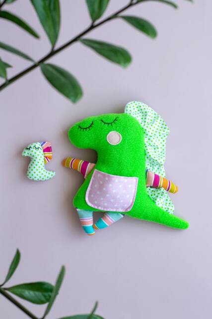 Dinosaur Toy Stuffed Animal Plush Animals New Baby Gift, Comforter Gift, Stuffed For Sleep Dinosaur Cotton Fabric - image 1