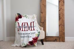 Christmas Gift For Mom, Grandma & Mom Present, We Love You Blanket, From Kids Wife, Grandparent - thumbnail 1
