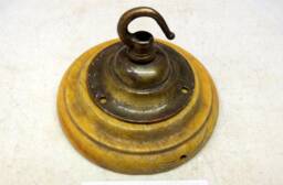 Brass Ceiling Hook Lamp Chandelier Light Wall Patras Wooden Mount Hanging Chain Antique Old