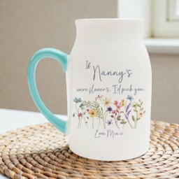 Personalised Ceramic Flower Vase, Mother's Day Gift For Mum, Nana, Nanny, Grandma Birthday - thumbnail 3