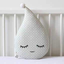 Cute Raindrop Cushion For Nursery Decor, Baby Shower Gift Idea Dreamy Pillow Newborn Infant Boy Girl Gender Neutral Kids Sky Bed Teepee - thumbnail 2