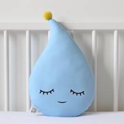 Cute Raindrop Cushion For Nursery Decor, Baby Shower Gift Idea Dreamy Pillow Newborn Infant Boy Girl Gender Neutral Kids Sky Bed Teepee - thumbnail 3