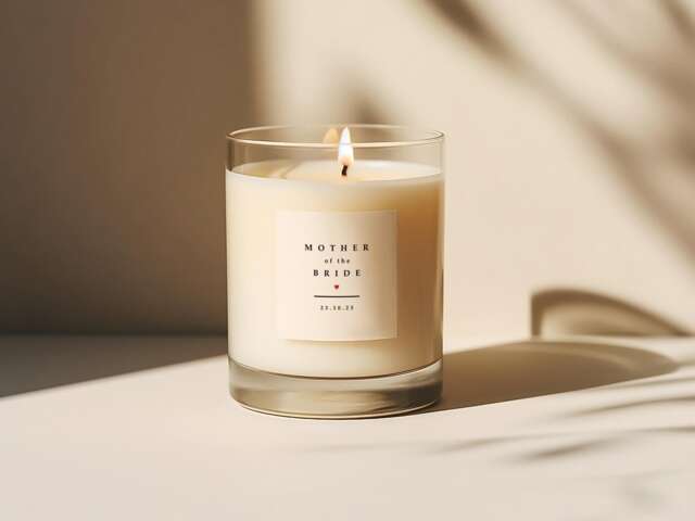 Mother Of The Groom Gift - Bride Wedding Thank You Personalised Candle Day - image 1