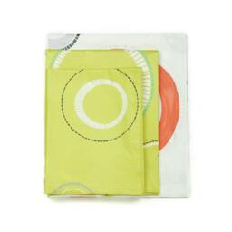 Colorful Circles Queen Sheet Set, Mustard Yellow, 100% Cotton - thumbnail 2