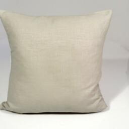 Sanderson Floral Pillow Cover, White Flower Linen Blend, Designer Throw - thumbnail 3