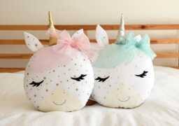 Unicorn Pillow, Nursery Decor, Kids Cushion, Room Christmas Gift, Teepee Cushion Pillow - thumbnail 1