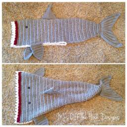 Crochet Pattern Shark Blanket - PDF Digital Download Bulky & Quick Crochet Pattern By Mj's Off The Hook Designs - thumbnail 4
