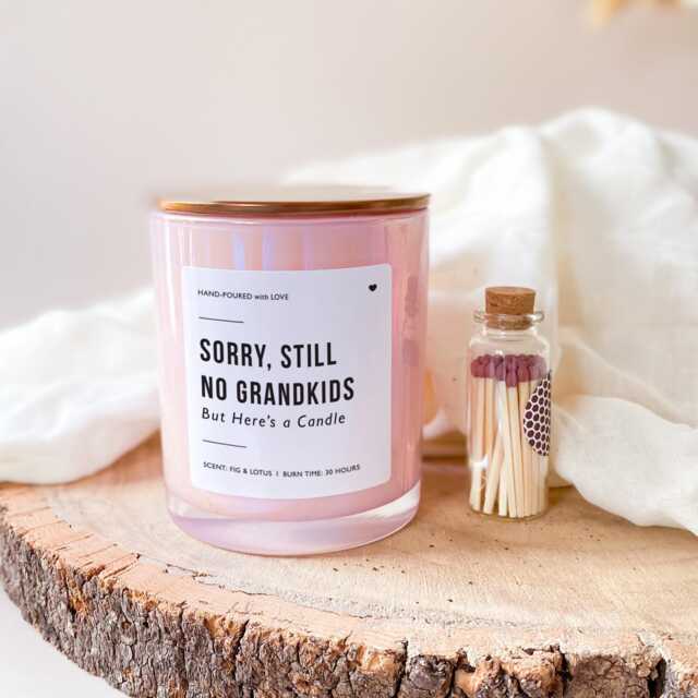 still No Grandkids Scented Candle Funny Gift For Mum Dad Mother's Day Father's Birthday Christmas Present Home Decor - image 1