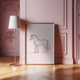 Horse Nursery Wall Art - Pink Set Of 3 Horses Posters - Kids Pony Print Girls Room Decor Girl Bedroom Prints Playroom Artwork Gifts - thumbnail 3