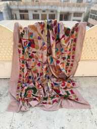 Artisan Suzani Quilt - Hand-Embroidered Cotton, Colorful Ethnic Patterns, Bohemian Bedding Or Throw - thumbnail 1