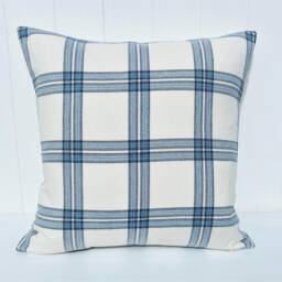 Laura Ashley Seaspray Check Cushion Cover Handmade in Dalby Fabric - thumbnail 3