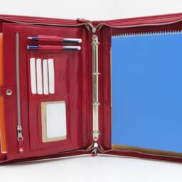 Leather Binder 4-Ring, Leather Binder, Cover, Notebook Folder, Leather Portfolio, Organizer - thumbnail 4
