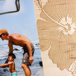 Hibiscus Flower Wood Picture Frame [Tropical Photo Frame, Family Wedding Anniversary, Gifts For Her] - thumbnail 3