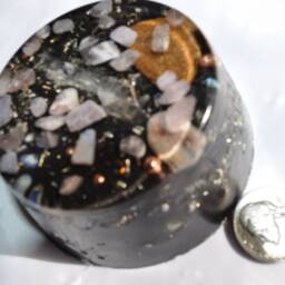 Handmade Quartz Crystal Orgone Tower Emf Protection, Chakra Balancing - thumbnail 3