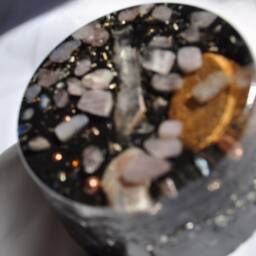 Handmade Quartz Crystal Orgone Tower Emf Protection, Chakra Balancing - thumbnail 2