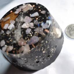 Handmade Quartz Crystal Orgone Tower Emf Protection, Chakra Balancing - thumbnail 4